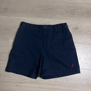 Vintage 90s Polo Ralph Lauren Sport Navy Blue Shorts Red Pony